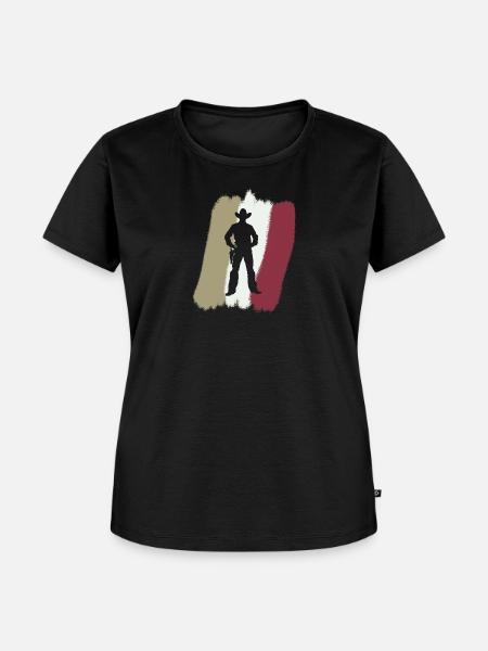 Cowboy Cowboystiefel - Frauen Premium Bio T-Shirt - Schwarz