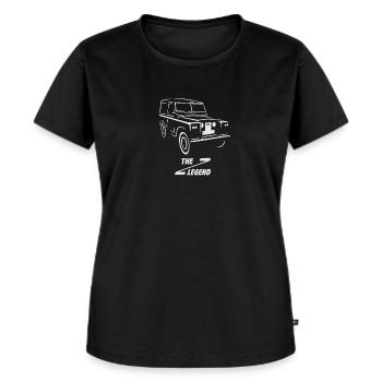 Series 2a Off-Road Vehicle Oldtimer Landy - LR - Women's Premium Organic T-shirt - black - Front - Selfina (174cm)
