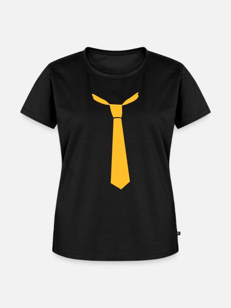 Krawatte - Frauen Premium Bio T-Shirt - Schwarz