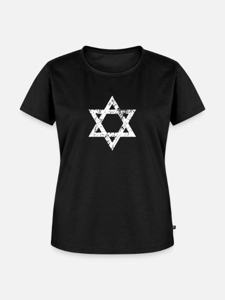 Davidstern - Jüdisches Design - Frauen Premium Bio T-Shirt - Schwarz