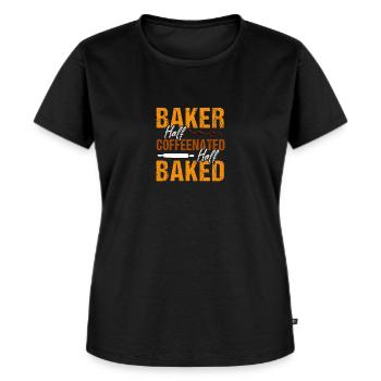 Bäckerei Bäcker Backen Brot - Frauen Premium Bio T-Shirt - Schwarz - Vorne - Selfina (174cm)