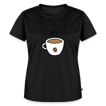 coffee - T-shirt Premium bio Femme - noir - Devant - Selfina (174cm)