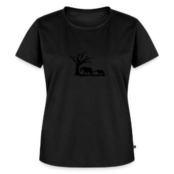 Elephants - Women's Premium Organic T-shirt - black - Front - Selfina (174cm)