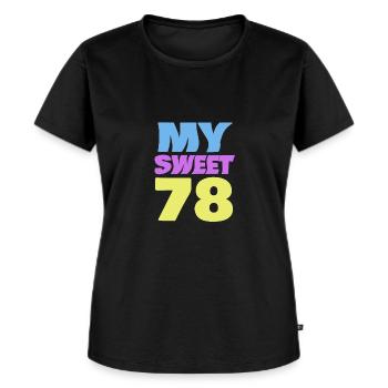 78 - Frauen Premium Bio T-Shirt - Schwarz - Vorne - Selfina (174cm)
