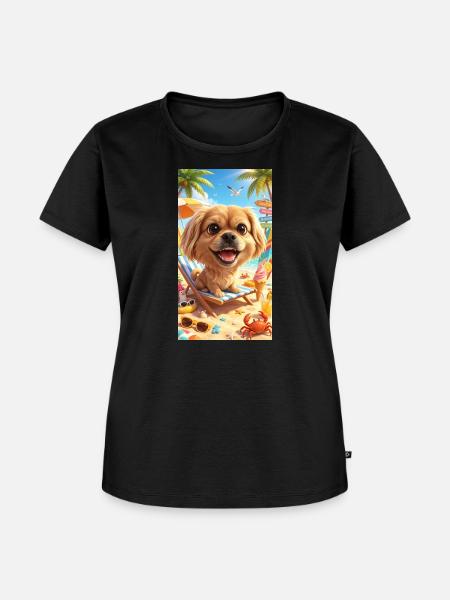 Mila in der Sonne - Frauen Premium Bio T-Shirt - Schwarz