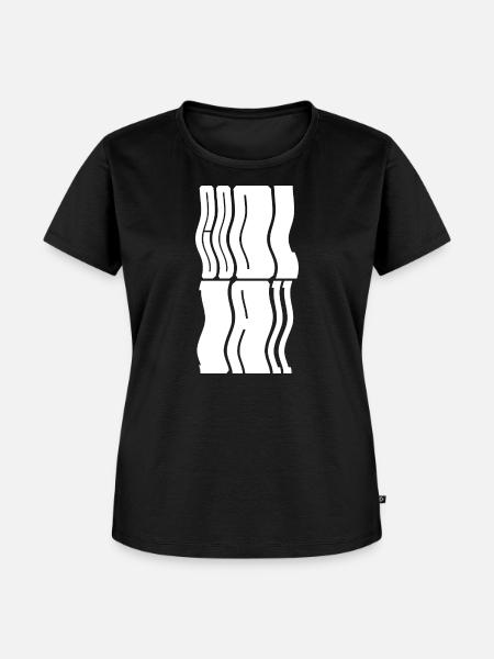 Cool Jazz Wave Logo - Frauen Premium Bio T-Shirt - Schwarz