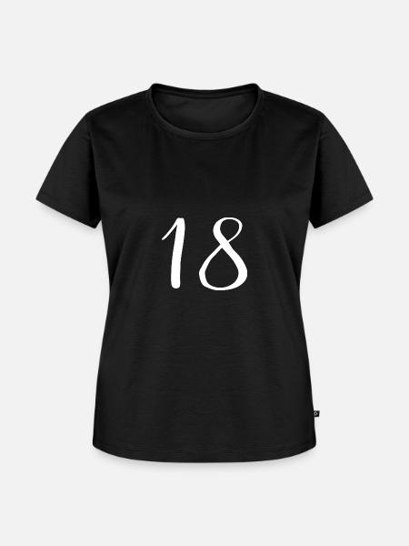 18 - Frauen Premium Bio T-Shirt - Schwarz