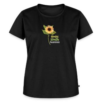 Sunflower Mental health | Mental Health Awareness - Frauen Premium Bio T-Shirt - Schwarz - Vorne - Selfina (174cm)