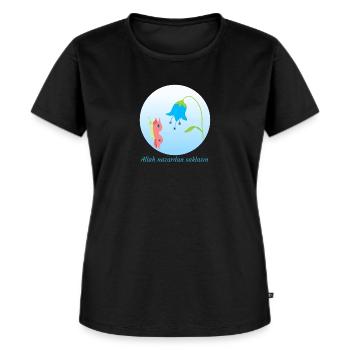 Nazar Evil Eye Protecteur Amulette Papillon - T-shirt Premium bio Femme - noir - Devant - Selfina (174cm)
