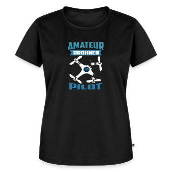 Amateur Pilot schrottet Drohne - Frauen Premium Bio T-Shirt - Schwarz - Vorne - Selfina (174cm)