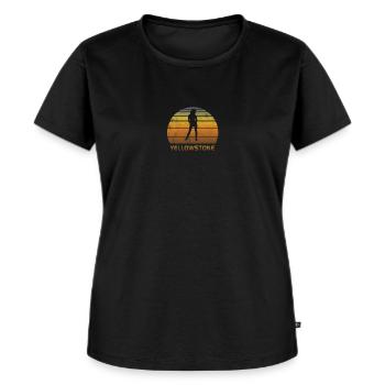 Yellowstone - Frauen Premium Bio T-Shirt - Schwarz - Vorne - Selfina (174cm)