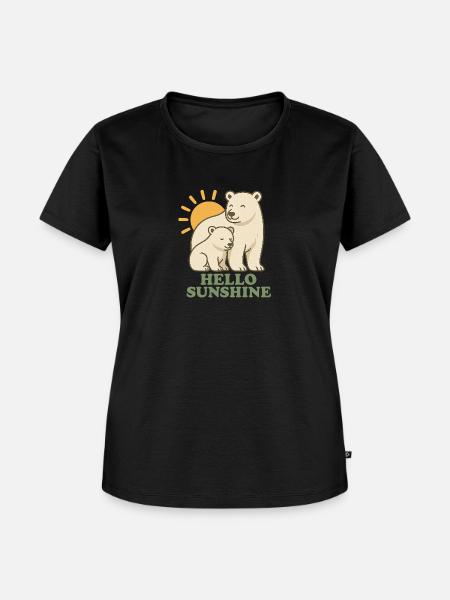 Hello Sunshine - Frauen Premium Bio T-Shirt - Schwarz