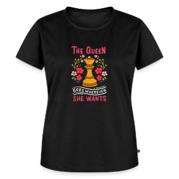 Chess Chessmen Chessboxing Queen Chess Player Gift - Frauen Premium Bio T-Shirt - Schwarz - Vorne - Selfina (174cm)