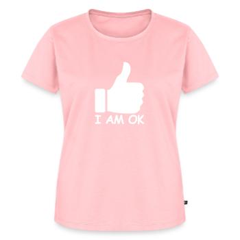 I'm ok | Thumbs up, funny sayings - Women's Premium Organic T-shirt - rose - Front - AI Model Female 172 dark (172cm)