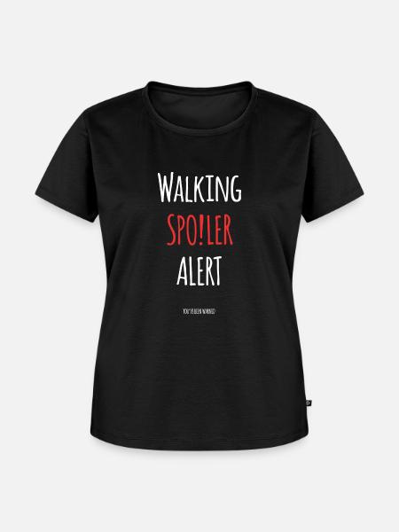 Walking Spoiler Alert - Frauen Premium Bio T-Shirt - Schwarz