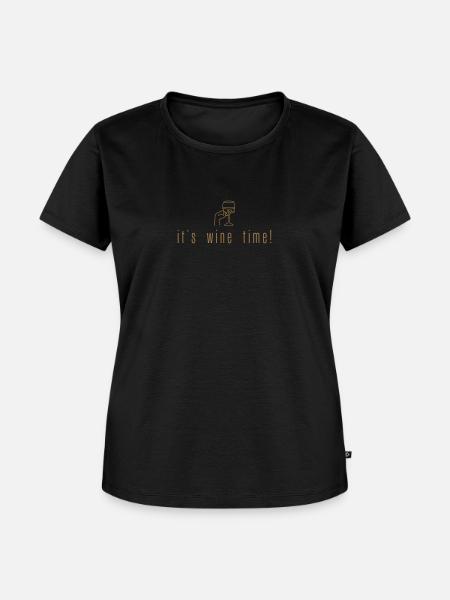 Wine Time - Frauen Premium Bio T-Shirt - Schwarz