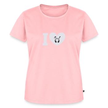 J’aime la musique – Musique rock, Star, Disco, Écoutez de la musique - T-shirt Premium bio Femme - rose - Devant - AI Model Female 172 dark (172cm)