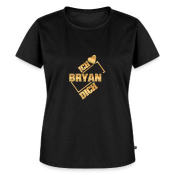 Couple Bryan - Frauen Premium Bio T-Shirt - Schwarz - Vorne - Selfina (174cm)