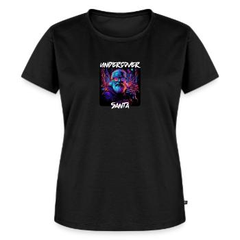 Undercover-weihnachtsmann In Der Stadt 3 - Frauen Premium Bio T-Shirt - Schwarz - Vorne - Selfina (174cm)