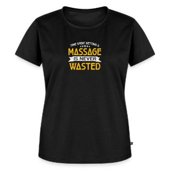Nachricht Therapeut Geschenk - Frauen Premium Bio T-Shirt - Schwarz - Vorne - Selfina (174cm)