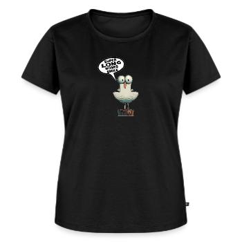 Möwe Spruch Moin Norden Lustiges Funshirt Geschenk - Frauen Premium Bio T-Shirt - Schwarz - Vorne - Selfina (174cm)