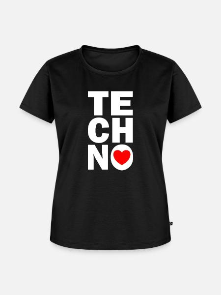 Techno - Frauen Premium Bio T-Shirt - Schwarz