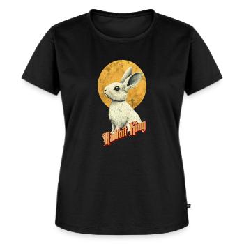Noble Golden Easter Bunny - Women's Premium Organic T-shirt - black - Front - Selfina (174cm)