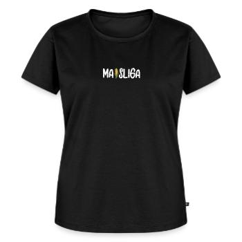 Fußball Mais und Bauern - Frauen Premium Bio T-Shirt - Schwarz - Vorne - Selfina (174cm)