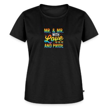 Mr & Mr Lgbtq Gay Wedding Equality Pride Bewustzijn - Vrouwen Premium Bio T-shirt - zwart - Voor - Selfina (174cm)