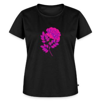 T-shirt rose Violette - T-shirt Premium bio Femme - noir - Devant - Selfina (174cm)