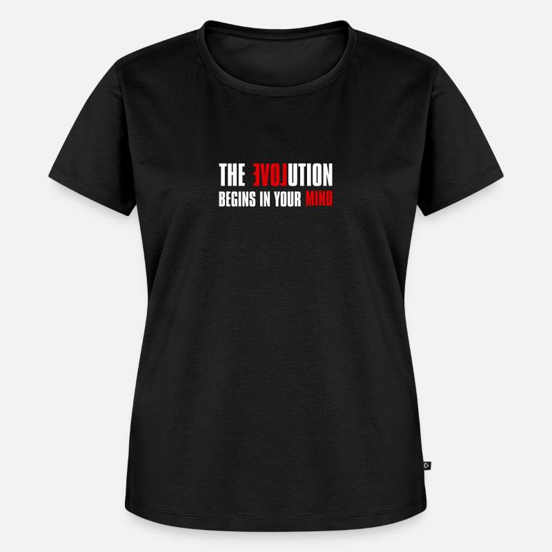 EVOLUTION - Frauen Premium Bio T-Shirt - Schwarz