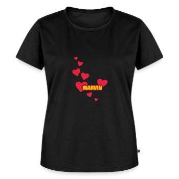 J’aime Marvin - T-shirt Premium bio Femme - noir - Devant - Selfina (174cm)