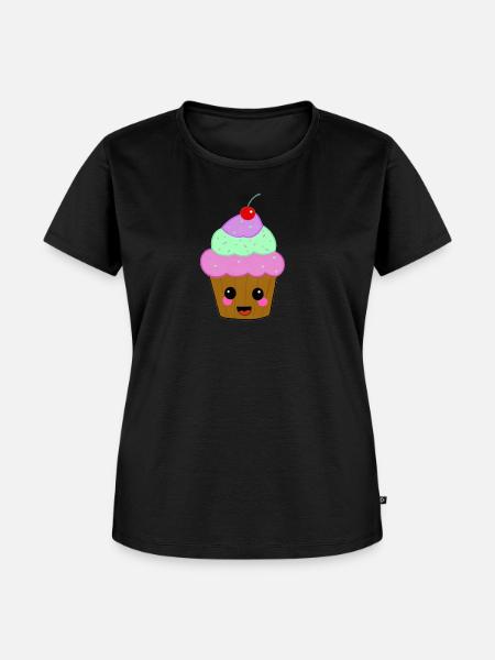 Muffin mit rosa Wangen - Frauen Premium Bio T-Shirt - Schwarz
