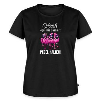 äpegel halten Mädels - JGA T-Shirt für Team Braut - Frauen Premium Bio T-Shirt - Schwarz - Vorne - Selfina (174cm)