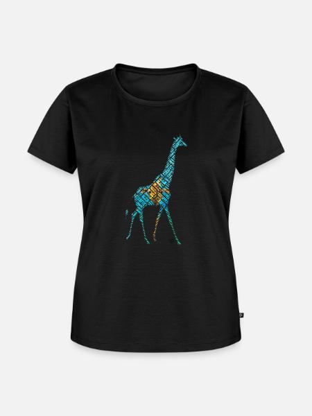 Giraffception - Frauen Premium Bio T-Shirt - Schwarz