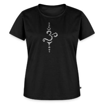OM Symbol - Frauen Premium Bio T-Shirt - Schwarz - Vorne - Selfina (174cm)