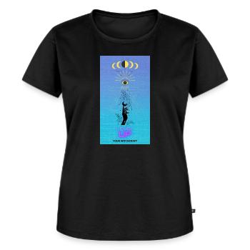 Niveau SUPÉRIEUR - T-shirt Premium bio Femme - noir - Devant - Selfina (174cm)
