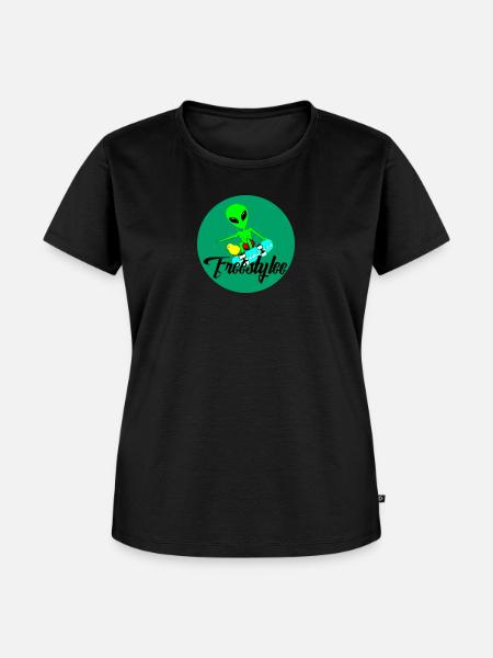 👽 ALIENWEAR™ - Frauen Premium Bio T-Shirt - Schwarz