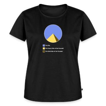 Die dunkle Seite der Pyramide | lustige Bilder - Frauen Premium Bio T-Shirt - Schwarz - Vorne - Selfina (174cm)
