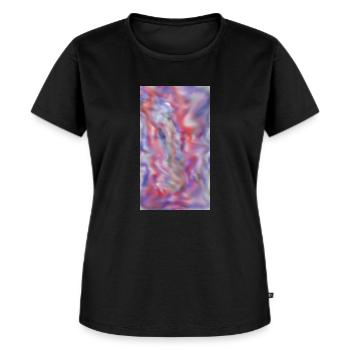 Motif de couleurs - T-shirt Premium bio Femme - noir - Devant - Selfina (174cm)