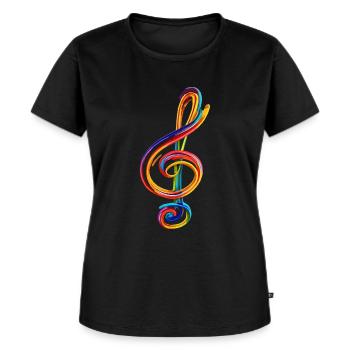clef multicoloured - Women's Premium Organic T-shirt - black - Front - Selfina (174cm)