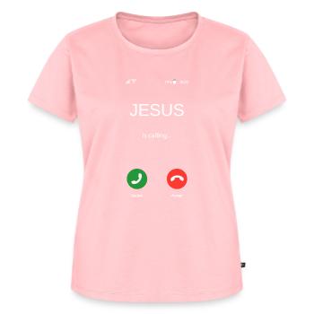 Jesus is Calling Phone Funny Gift - Women's Premium Organic T-shirt - rose - Front - AI Model Female 172 dark (172cm)