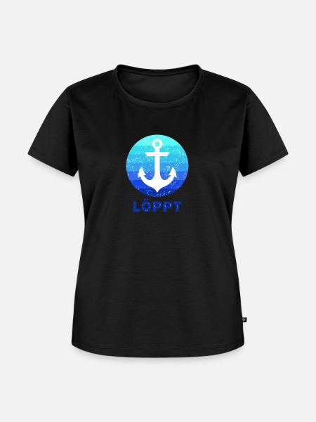 Anker Löppt - Frauen Premium Bio T-Shirt - Schwarz