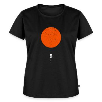 Minimalist Solar System, Universe - Women's Premium Organic T-shirt - black - Front - Selfina (174cm)