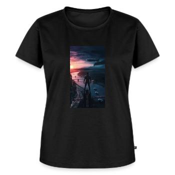 Thoughts float... - Women's Premium Organic T-shirt - black - Front - Selfina (174cm)