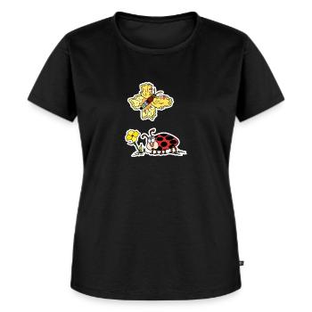 Maybug - fasciné par le papillon coloré - T-shirt Premium bio Femme - noir - Devant - Selfina (174cm)