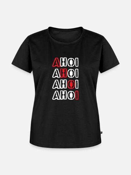 AHOI - Label126 - Frauen Premium Bio T-Shirt - Schwarz