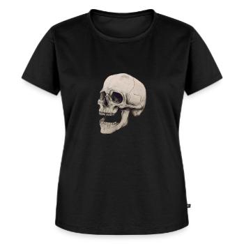 crâne squelette - T-shirt Premium bio Femme - noir - Devant - Selfina (174cm)