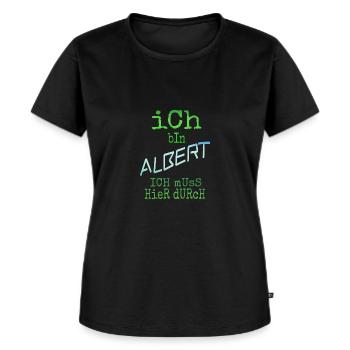 Albert Albert - T-shirt Premium bio Femme - noir - Devant - Selfina (174cm)