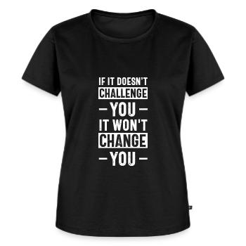 motivation quote - Women's Premium Organic T-shirt - black - Front - Selfina (174cm)